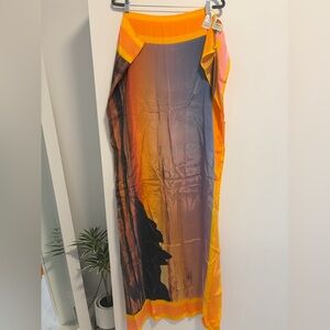 FARM Rio Sunset Orange Scarf